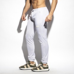 Pantalon de la marque ES COLLECTION - Pantalon Zip Pockets - blanc - Ref : SP317 C01