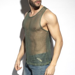 Tank top der Marke ES COLLECTION - Tanktop Malediven - khaki - Ref : TS327 C12