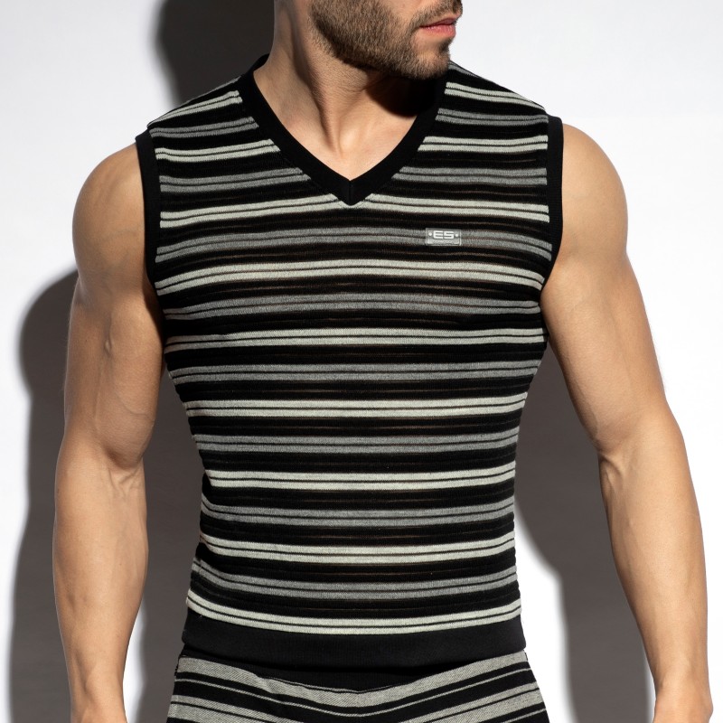 Tank top der Marke ES COLLECTION - Whisper Stripes Tanktop - Ref : SP323 C10