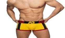 Boxer shorts, Shorty of the brand ADDICTED - Trunk Sports Padded - yellow - Ref : AD1245 C03