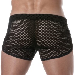 Short of the brand TOF PARIS - Tof Paris See Through Mini Shorts - black - Ref : TOF394N