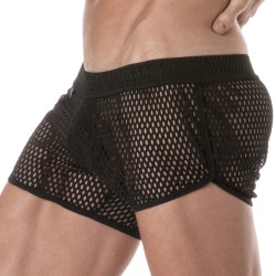 Short of the brand TOF PARIS - Tof Paris See Through Mini Shorts - black - Ref : TOF394N