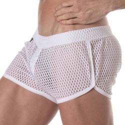 Short of the brand TOF PARIS - Tof Paris See Through Mini Shorts - white - Ref : TOF394B