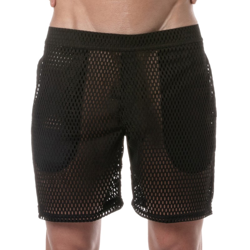 Kurze der Marke TOF PARIS - Tof Paris See Through Lange Shorts - schwarz - Ref : TOF390N