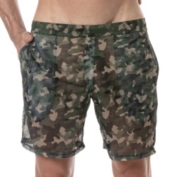 Short of the brand TOF PARIS - Tof Paris See Through Long Shorts - camo - Ref : TOF391CK