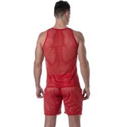 Tank top of the brand TOF PARIS - Tof Paris See Through Tank Top - red - Ref : TOF392R