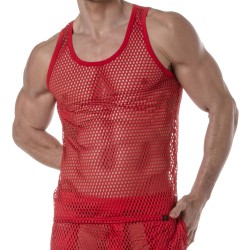 Tank top of the brand TOF PARIS - Tof Paris See Through Tank Top - red - Ref : TOF392R