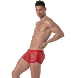 Kurze der Marke TOF PARIS - Tof Paris See Through Mini-Shorts - rot - Ref : TOF394R