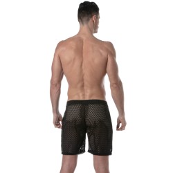 Short of the brand TOF PARIS - Tof Paris See Through Long Shorts - black - Ref : TOF390N