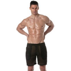 Kurze der Marke TOF PARIS - Tof Paris See Through Lange Shorts - schwarz - Ref : TOF390N