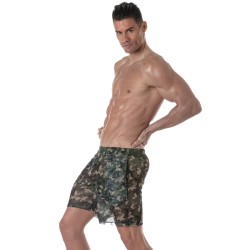 Short of the brand TOF PARIS - Tof Paris See Through Long Shorts - camo - Ref : TOF391CK