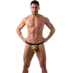 Slip de bain de la marque TOF PARIS - String de bain Tof Paris Rainbow - Ref : TOF389RW