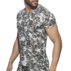 Kurze Ärmel der Marke ADDICTED - Tropicana - khaki T-shirt - Ref : AD1262 C12