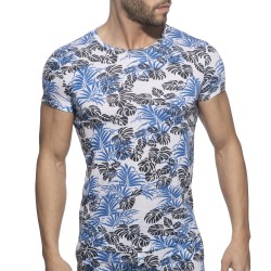 Mangas cortas de la marca ADDICTED - Camiseta Tropicana - azul - Ref : AD1262 C16