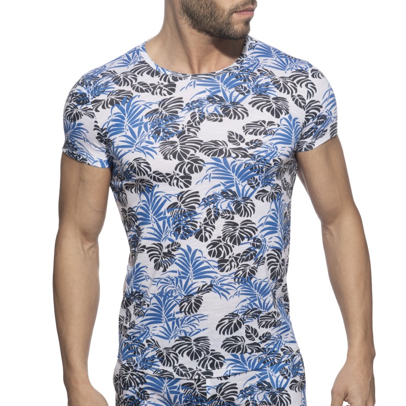 Manches courtes de la marque ADDICTED - T-shirt Tropicana - bleu - Ref : AD1262 C16