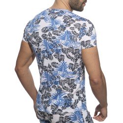 Mangas cortas de la marca ADDICTED - Camiseta Tropicana - azul - Ref : AD1262 C16