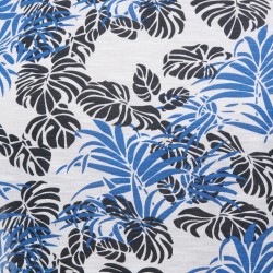 Kurze Ärmel der Marke ADDICTED - Tropicana - blaues T-Shirt - Ref : AD1262 C16