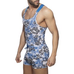Body of the brand ADDICTED - Tropicana Overalls - blue - Ref : AD1265 C16