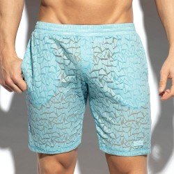 Loungewear de la marque ES COLLECTION - Bermuda Spider - bleu ciel - Ref : SP311 C23