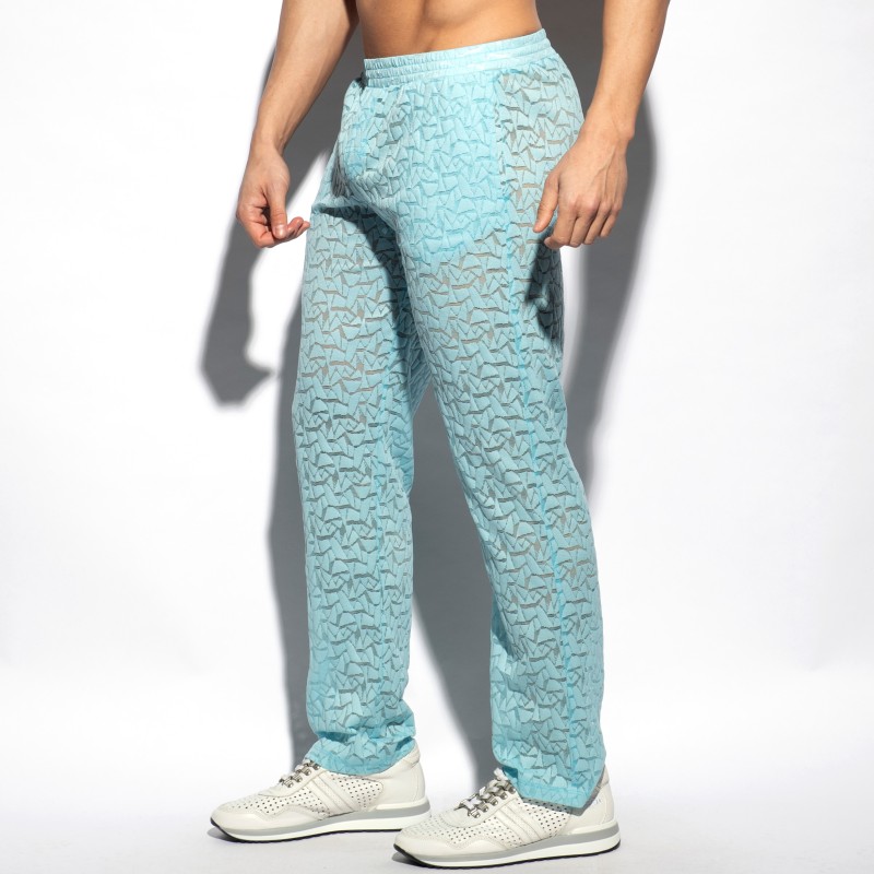 Pantalon de la marque ES COLLECTION - Pantalon Spider - bleu ciel - Ref : SP310 C23