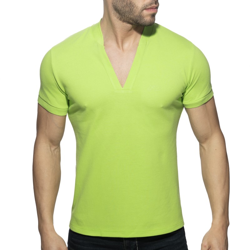 Polo de la marca ADDICTED - Polo AD Cuello en V - verde - Ref : AD1258 C07