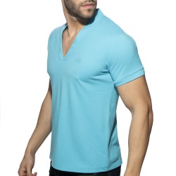 Polo de la marca ADDICTED - Polo AD Cuello en V - turquesa - Ref : AD1258 C08