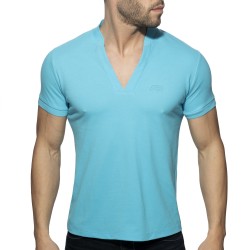 Polo de la marca ADDICTED - Polo AD Cuello en V - turquesa - Ref : AD1258 C08