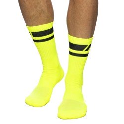 Chaussettes & socquettes de la marque ADDICTED - Chaussettes AD néon - jaune - Ref : AD1217 C31