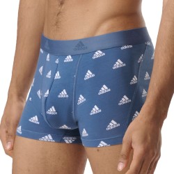 Lots de la marque ADIDAS - Lot de 2 boxers Active Flex Cotton Adidas Sport - noir et bleu à logo - Ref : IB01 0925