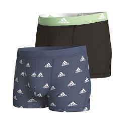 Packs of the brand ADIDAS - Adidas Sport - Active Flex Cotton 2-Pack Black & Blue Logo Boxer Briefs - Ref : IB01 0925