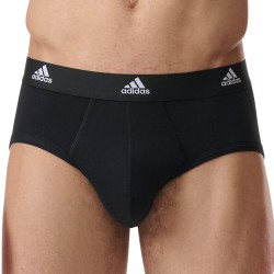 Set of 3 Active Flex Cotton Briefs Adidas - black, grey and white -...