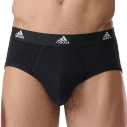 Packs of the brand ADIDAS - Set of 3 Active Flex Cotton Briefs Adidas - black, grey and white - Ref : IL38 0917