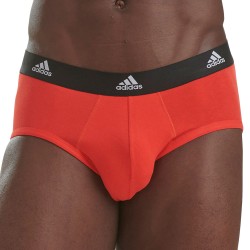 Packs del marchio ADIDAS - Set di 3 slip Active Flex in cotone Adidas - nero, rosso e nero con logo - Ref : IL38 0908