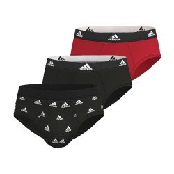 3er-Set Active Flex Baumwoll-Slip Adidas - schwarz, rot und schwarz...