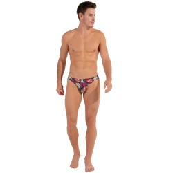 Slip de la marca HOM - Micro Slip Comfort HOM Funky Styles - Estampado floral rosa - EDICIÓN LIMITADA - Ref : 402897 40P0PI