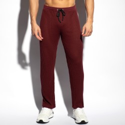 Pantalon de la marque ES COLLECTION - Pantalon checkmate - Rouge grenat - Ref : SP328 C29