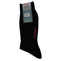 acheter-des-chaussettes-pour-homme-Eminence-Mi-Chausettes côtes plates noires-chaussettes