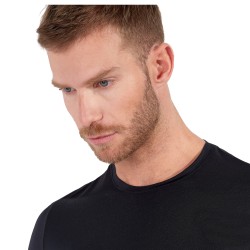 Haut de la marque HOM - T-shirt Col rond H-Fresh HOM - noir - Ref : 403003 0004