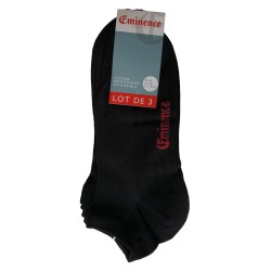 acheter-des-chaussettes-pour-homme-Eminence-Soquettes noires, lot de 3 paires-chaussettes