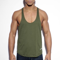 Canotta del marchio ES COLLECTION - tinta unita fitness canotta - kaki - Ref : TS160 C12