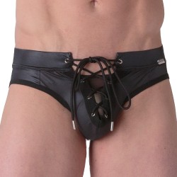 Slip, Tanga de la marque WOH - Mini Slip à Lacets Night Universe WOH - Ref : 463027 0004