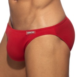 Slip der Marke ADDICTED - Bikini Baumwolle - rot - Ref : AD985 C06