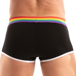 Boxershorts, Shorty der Marke TOF PARIS - Kurze Boxershorts Tof Paris Rainbow - Schwarz - Ref : TOF531N