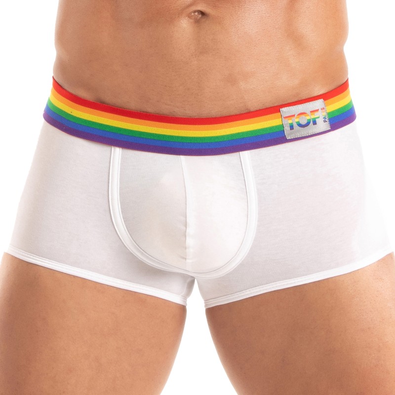 Shorts Boxer, Shorty de la marca TOF PARIS - Bóxer Corto Tof Paris Rainbow - Blanco - Ref : TOF531B