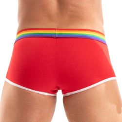 Pantaloncini boxer, Shorty del marchio TOF PARIS - Boxer CortoTof Paris Rainbow - Rosso - Ref : TOF531R