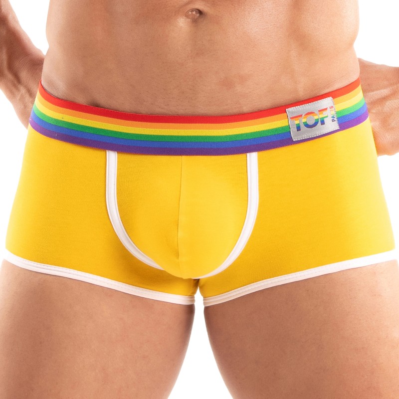 Socks of the brand TOF PARIS - Trunk Tof Paris Rainbow - Yellow - Ref : TOF531J