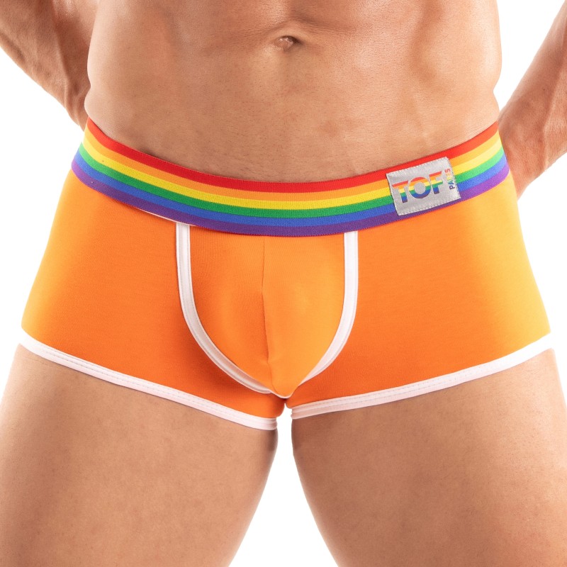 Boxer shorts, Shorty of the brand TOF PARIS - Trunk Tof Paris Rainbow - Orange - Ref : TOF531O