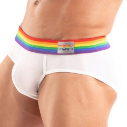 Slip del marchio TOF PARIS - Slip Tof Paris Rainbow - Bianco - Ref : TOF532B