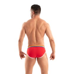 Brief of the brand TOF PARIS - Briefs Tof Paris Rainbow - Red - Ref : TOF532R