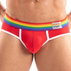 Slip der Marke TOF PARIS - Slip Tof Paris Rainbow - Rot - Ref : TOF532R